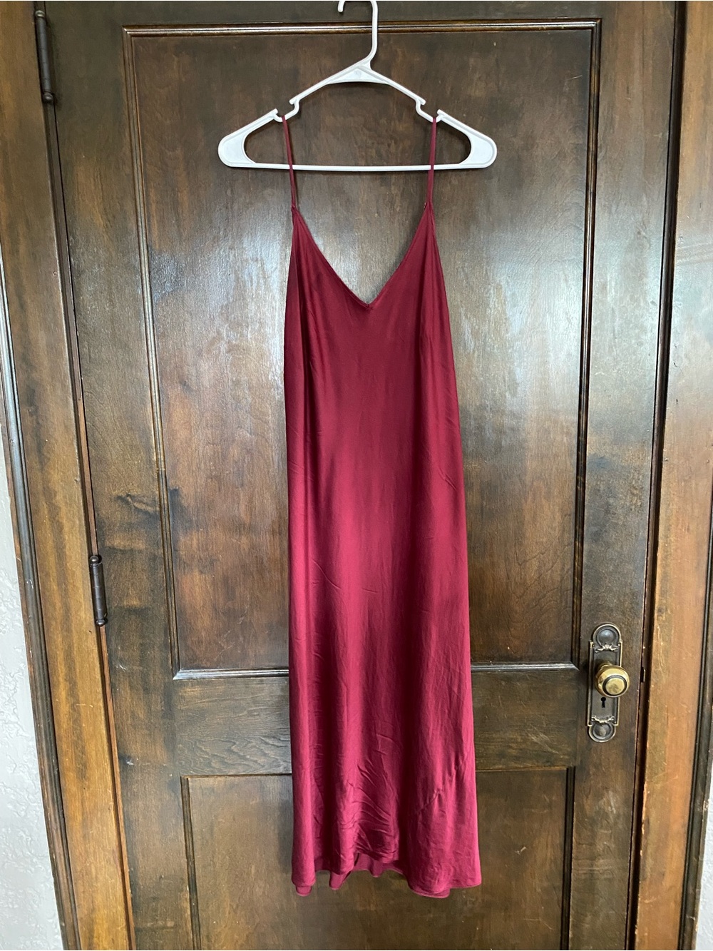 Quince Silk Tank Dress in Wine Red - Picture 3 of 3
